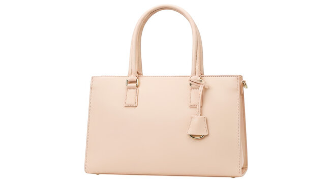 Light beige tote bag with chain strap detail
