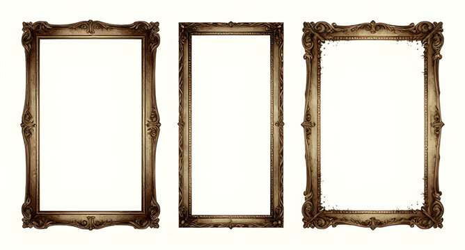 triptychframes, triptych, woodenframes, agedpaper, woodframe, parchment, vintage, antique, rustic, display, gallery, border, decorative, isolated, vector, illustration, collection