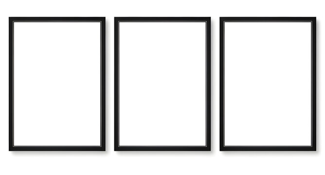 triptychframes, triptych, blackframes, frames, frame, pictureframe, photoframe, gallery, display, border, decorative, isolated, template, mockup, artwork, vector, illustration
