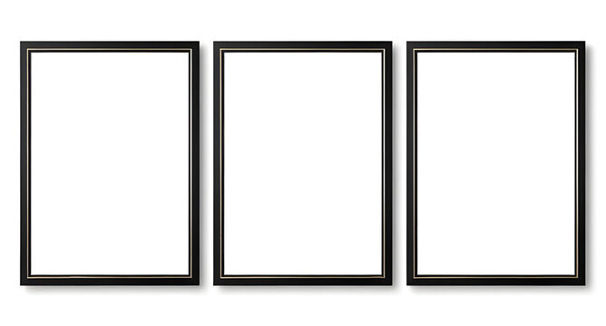 triptych, blackframes, frames, frame, pictureframe, photoframe, wallart, gallery, display, border, decorative, isolated, template, mockup, artwork, vector, illustration