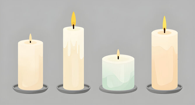litcandle, candle, burning, flame, wax, glow, firelight, warmth, brightness, flickering, radiant, decoration, icon, vector, illustration, isolated, candlelight
