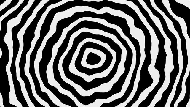 Black and White Hand Drawn Concentric Line Target
