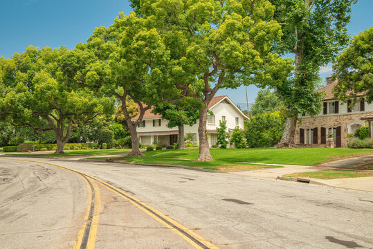 Residential mansions and grounds in San Marino California.
