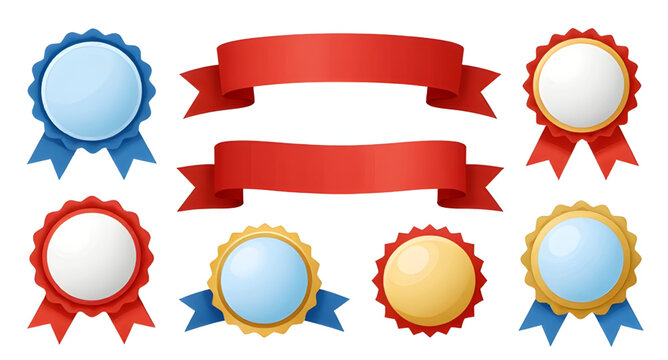 achievementbadges, awardicons, rewardsymbols, recognitionicons, badges, ribbons, stars, trophy, excellence, success, winner, honor, certificate, merit, iconset, vector, collection