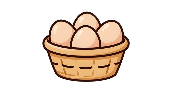eggbasketicon, eggsinbasket, basketofeggs, eggsicon, farmfresh, poultry, breakfast, food, organic, rustic, agriculture, ingredient, kitchen, icon, vector, illustration, isolated