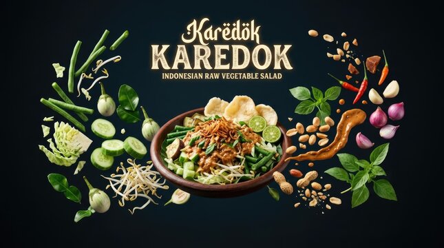Karedok Indonesian Vegetable Salad - A Delicious and Healthy Culinary Delight.