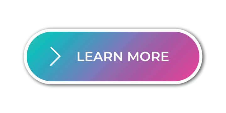 Modern Pink Teal Gradient Learn More Web UI Button Isolated