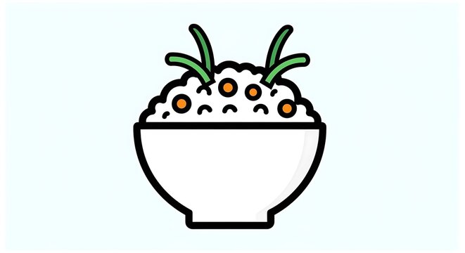 Cute cartoon bunny in flowerpot illustration.