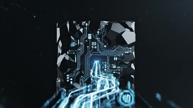 Digital NFT concept with binary code perfect for IT presentations and tech marketing