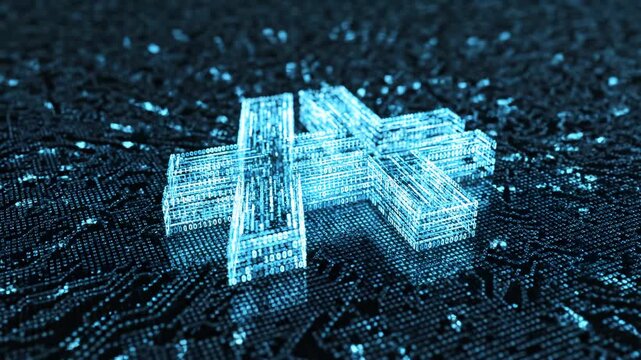 Abstract digital circuit pattern with glowing center ideal for tech startups and software commercial themes