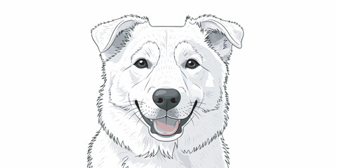 Obraz premium Friendly Pet Dog Fur Texture Vector Illustration