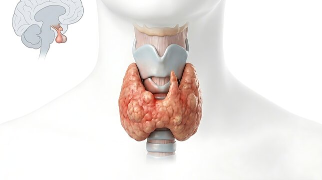 Anatomy of the thyroid gland and pituitary connection
