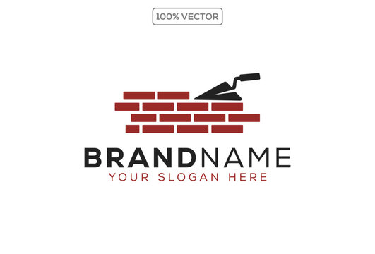 Bricklayer logo template vector illustration template