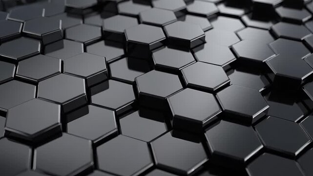 Abstract Dark Hexagonal Pattern Background Animation 1.