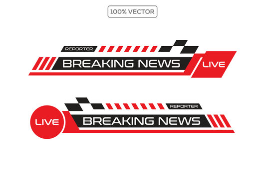 Set banners and lower thirds for banner Bars. Sport News. Streaming Video. vector template