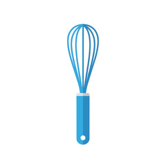 Fototapeta premium Blue manual balloon whisk kitchen tool for baking and cooking isolated on white background illustration