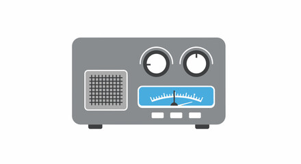 Obraz premium Retro radio icon illustration on white background for communication design
