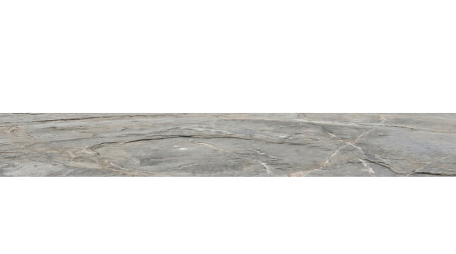 Flat cracked stone floor strip transparent background
