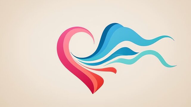 Heart and Waves - A Symbol of Love and Serenity.