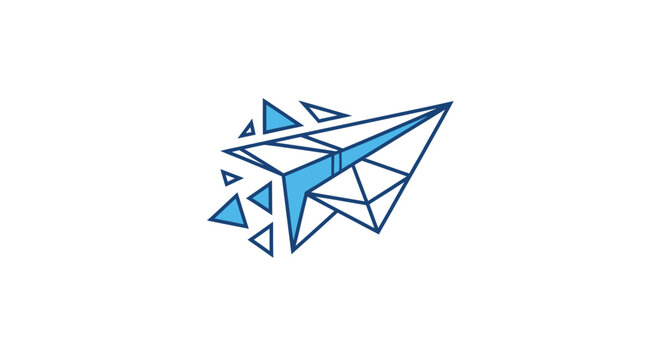 Geometric Paper Airplane Design.