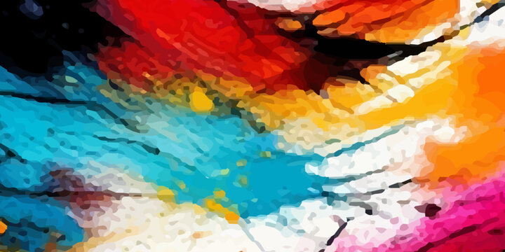Abstract colorful watercolor paint splash background with artistic brush texture and rainbow ink design artwork