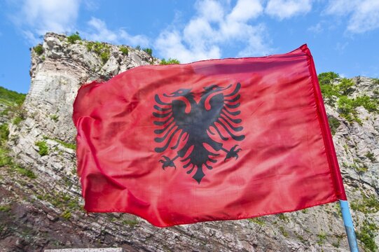 Albanian flag, Balkan, Albania