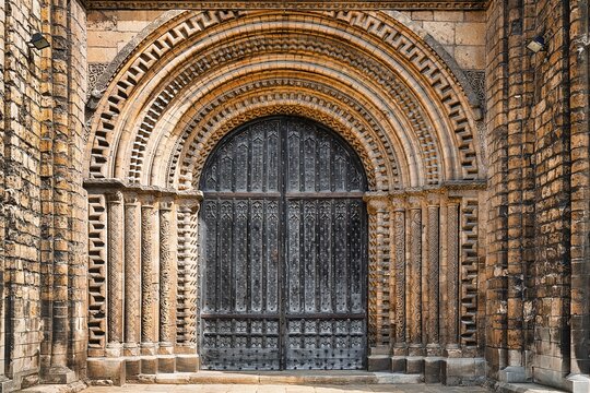 West portal, Lincoln Cathedral, The Cathedral Church of St Mary, Gothic, Lincoln, Lincolnshire, England, United Kingdom