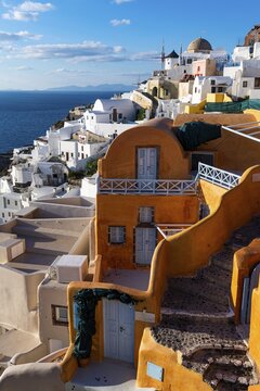 Colourful house, Oia, Santorini, Greece
