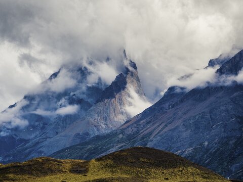 Dramatic landscape, Torres del Paine National Park, Patagonia, Chile