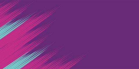 Abstract purple neon game brush banner with sporty paint splash effects and dynamic grunge lines. Modern car sticker livery wrap design for racing and esports themes. © Khoiril