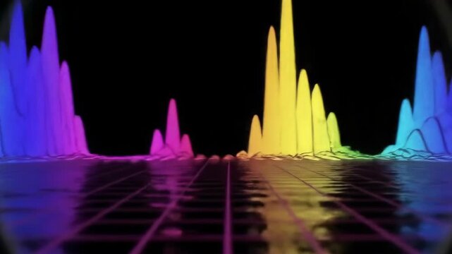 Abstract Audio Visualization - Dynamic Spectrum Display.