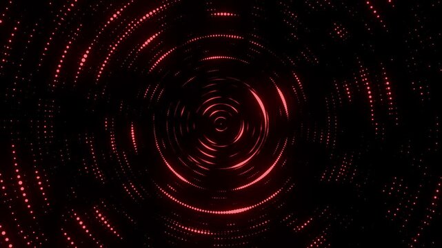 Red Circular Vortex Spinning with Dark Central Opening
