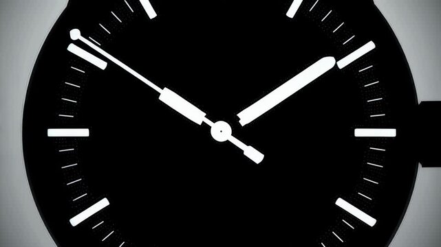 Black Wristwatch Silhouette Icon Isolated on White Background for Time Management Concept