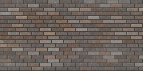 Fototapeta premium Rustic oxidized staggered brick texture weathered masonry wall surface
