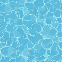 Obraz premium Refreshing Blue Water Surface Texture with Shimmering Light Ripples and Abstract Underwater Reflections, Ideal for Calm Aquatic Backgrounds or Summer Design