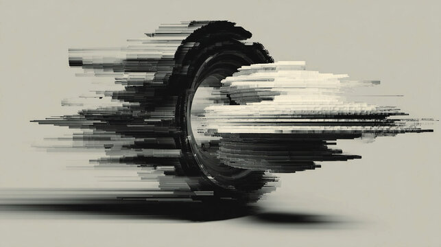 Thought agility - Abstract quick-shifting forms, conceptual mental responsiveness, visual dynamic energy, layered composition, minimalistic representation, expressive symbolic cognitive speed.