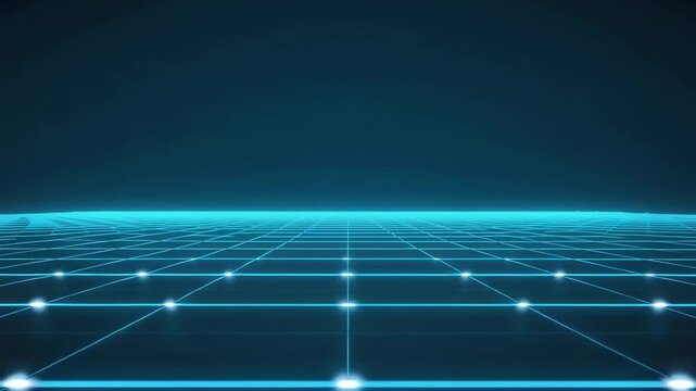 Geometric grid lines moving subtly in perspective, minimal futuristic composition 