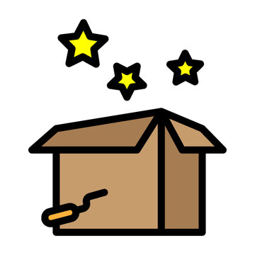 Trick Box Vector Filled Icon Design