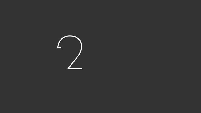Animated Numbered Circle Frame Set with Text Space and Copy Space