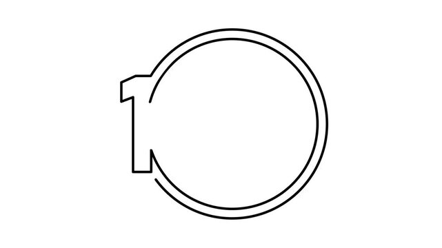 Animated Numbered Circle Frame Set with Text Space and Copy Space