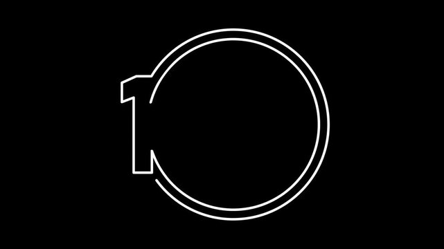 Animated Numbered Circle Frame Set with Text Space and Copy Space