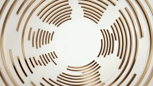 Abstract arcs moving slowly around center composition