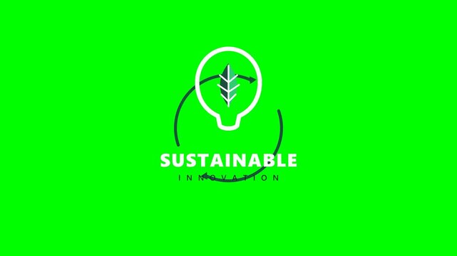 A high-quality 10-second looping animation featuring a modern lightbulb and leaf concept. Perfect for eco-friendly tech branding and corporate sustainable design projects.