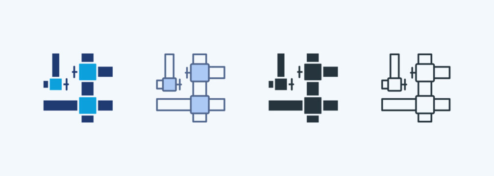 Plumbing Multiple Style Icon Collection