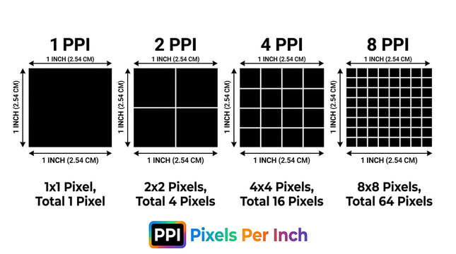 Pixel Density PPI Chart