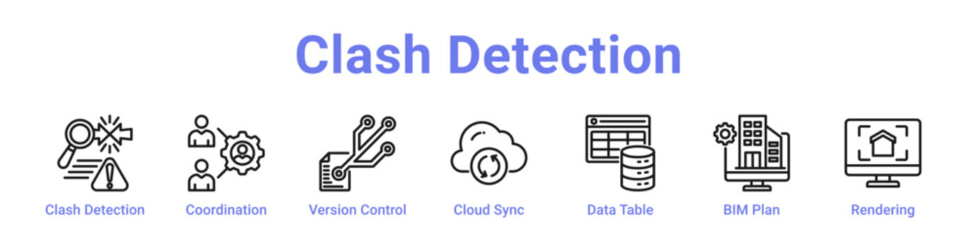 Clash Detection Web Icon Banner and Collection