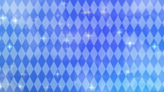 星や光が輝くブルーのダイヤ柄メルヘンアニメーション動画