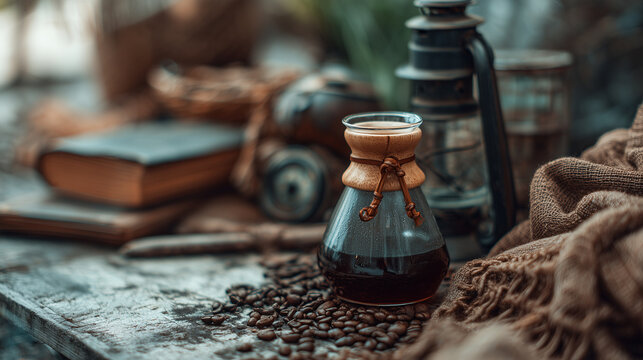 完璧な一杯を表現したストックフォトスタイルの高品質コーヒー写真