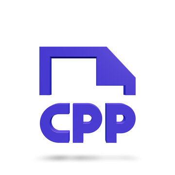 3d icon of cpp file document symbol, technology concept, graphic design, isolated view