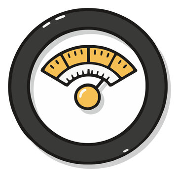 Neon light meter vector illustration perspective. Generative AI
